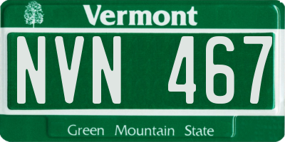 VT license plate NVN467