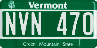 VT license plate NVN470
