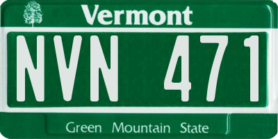 VT license plate NVN471
