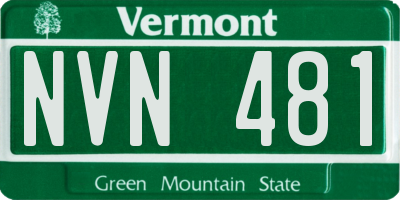 VT license plate NVN481