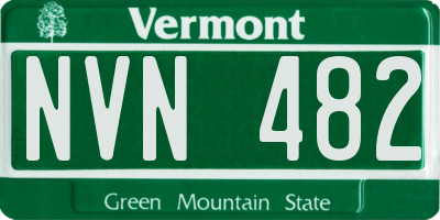 VT license plate NVN482