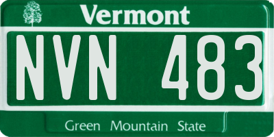VT license plate NVN483