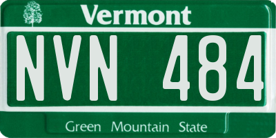VT license plate NVN484