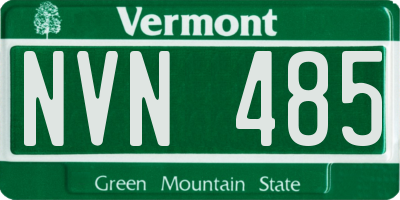VT license plate NVN485