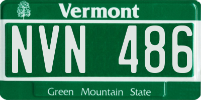 VT license plate NVN486
