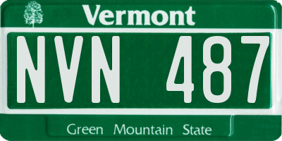 VT license plate NVN487