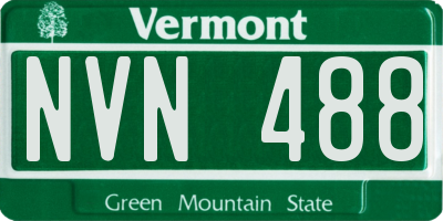 VT license plate NVN488