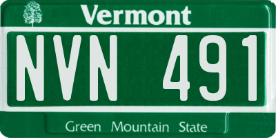VT license plate NVN491