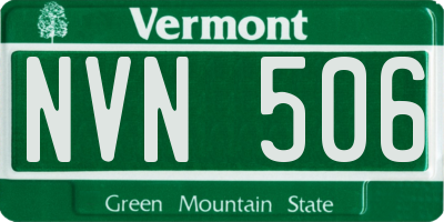 VT license plate NVN506