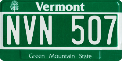VT license plate NVN507