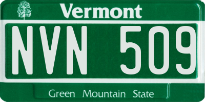 VT license plate NVN509