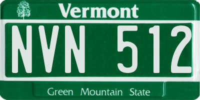 VT license plate NVN512