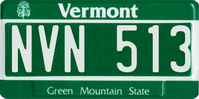 VT license plate NVN513