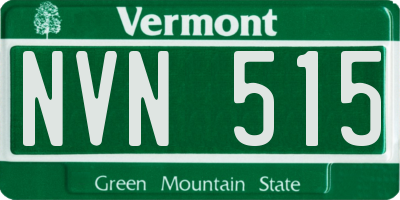 VT license plate NVN515