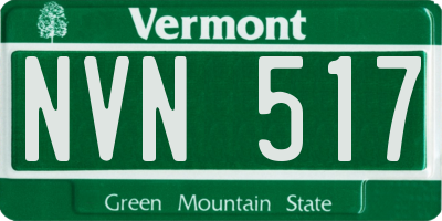 VT license plate NVN517
