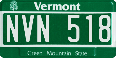 VT license plate NVN518