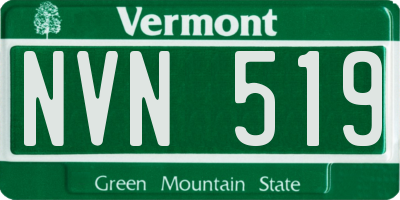 VT license plate NVN519