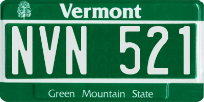 VT license plate NVN521