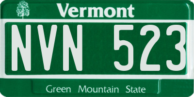 VT license plate NVN523