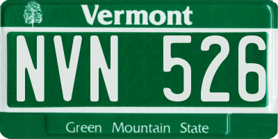 VT license plate NVN526