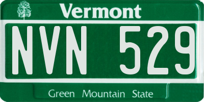 VT license plate NVN529