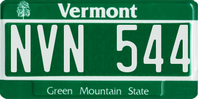 VT license plate NVN544