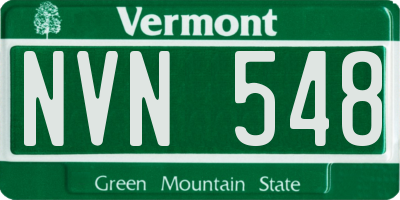VT license plate NVN548
