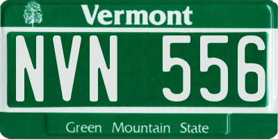 VT license plate NVN556