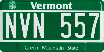 VT license plate NVN557