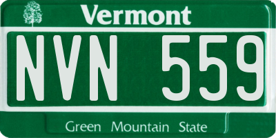 VT license plate NVN559