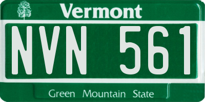 VT license plate NVN561