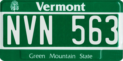 VT license plate NVN563