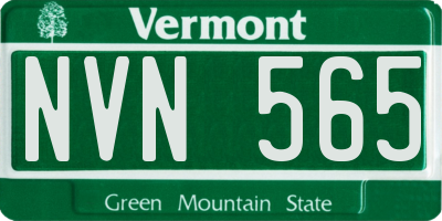 VT license plate NVN565