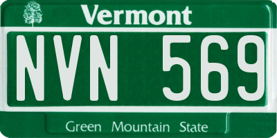VT license plate NVN569