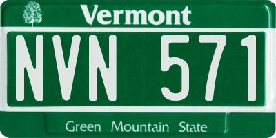 VT license plate NVN571
