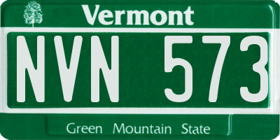 VT license plate NVN573