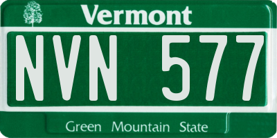 VT license plate NVN577