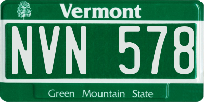 VT license plate NVN578
