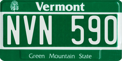 VT license plate NVN590