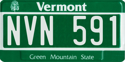 VT license plate NVN591