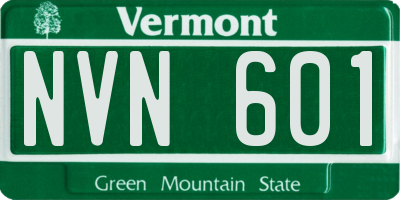 VT license plate NVN601