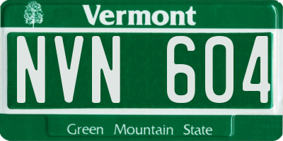 VT license plate NVN604