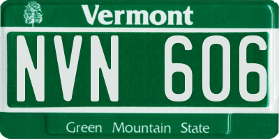 VT license plate NVN606
