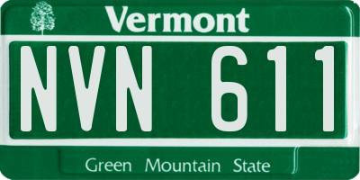 VT license plate NVN611