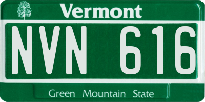 VT license plate NVN616