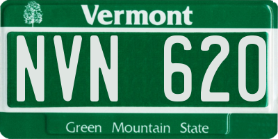 VT license plate NVN620