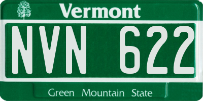 VT license plate NVN622