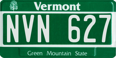 VT license plate NVN627