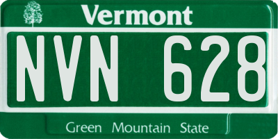 VT license plate NVN628