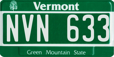 VT license plate NVN633